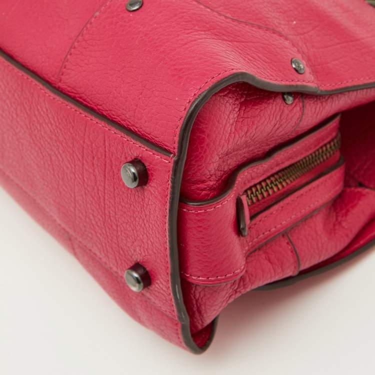 Pre Owned Coach Pink Leather Mercer 24 Satchel