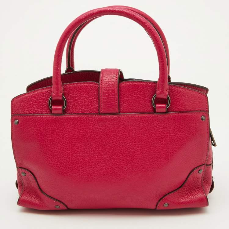 Pre Owned Coach Pink Leather Mercer 24 Satchel