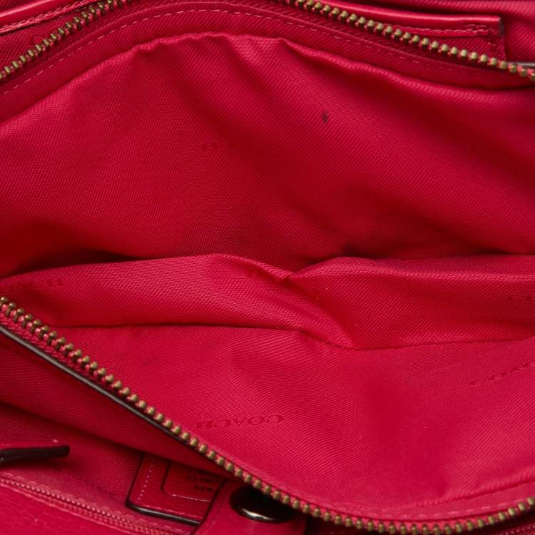 Pre Owned Coach Pink Leather Mercer 24 Satchel