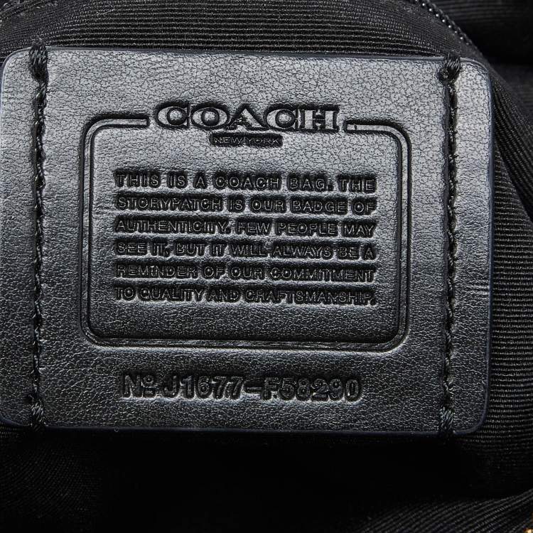 Pre Owned Coach Brown/Black Signature Coated Canvas and Leather Mini Christie Carryall Satchel