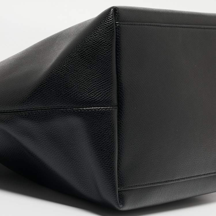Pre Owned Coach Black Leather City Top Zip Tote