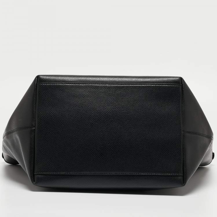Pre Owned Coach Black Leather City Top Zip Tote