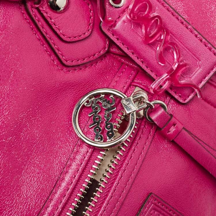 Pre Owned Coach Pink Leather Poppy Shoulder Bag