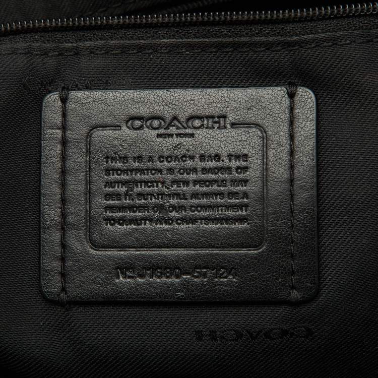 Pre Owned Coach Black Leather Edie 28 Satchel