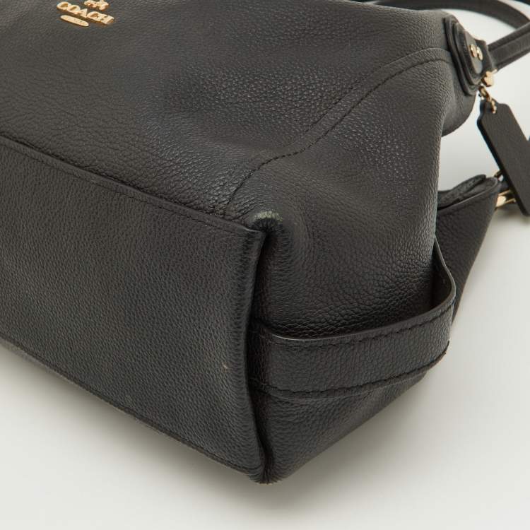 Pre Owned Coach Black Leather Edie 28 Satchel