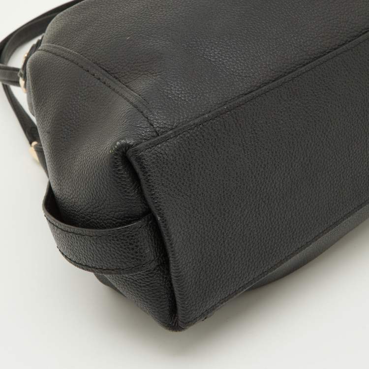 Pre Owned Coach Black Leather Edie 28 Satchel