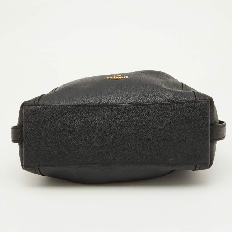 Pre Owned Coach Black Leather Edie 28 Satchel