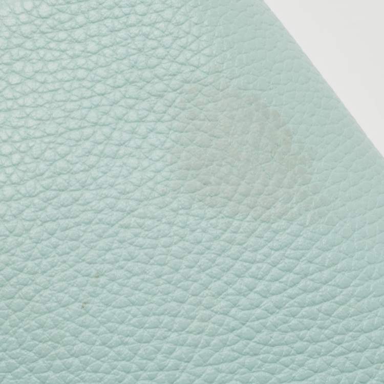 Pre Owned Coach Light Turquoise Leather Crosstown Crossbody Bag