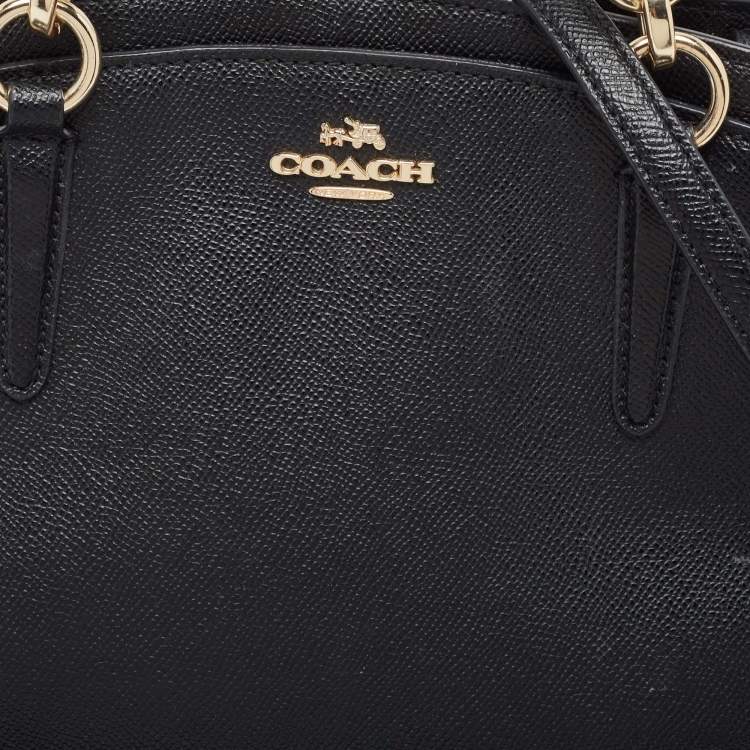 Pre Owned Coach Black Leather Minetta Satchel