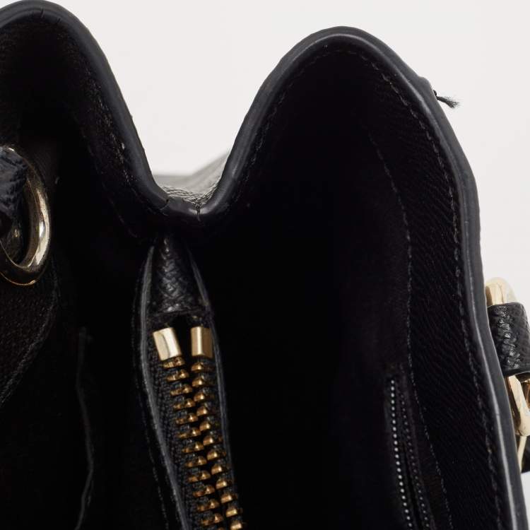 Pre Owned Coach Black Leather Minetta Satchel