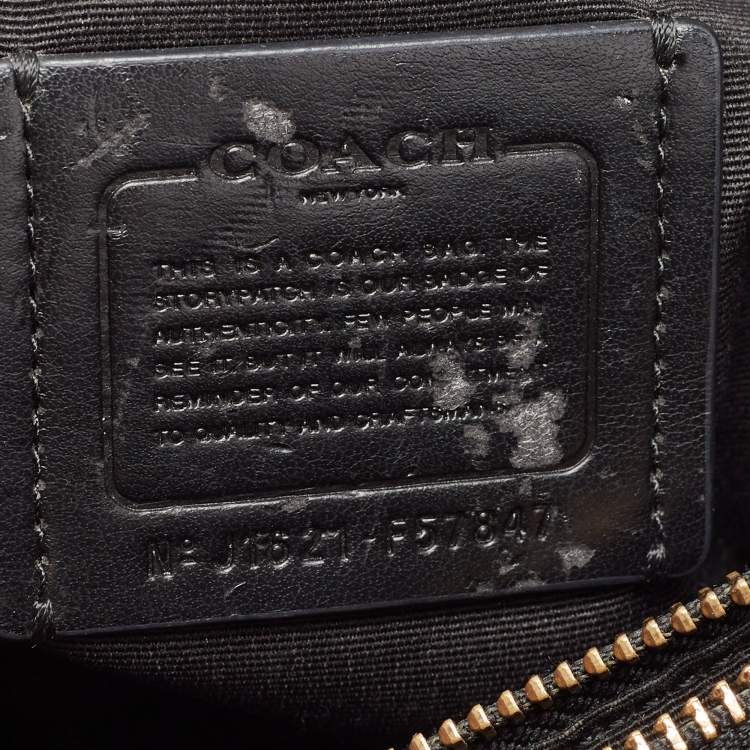 Pre Owned Coach Black Leather Minetta Satchel