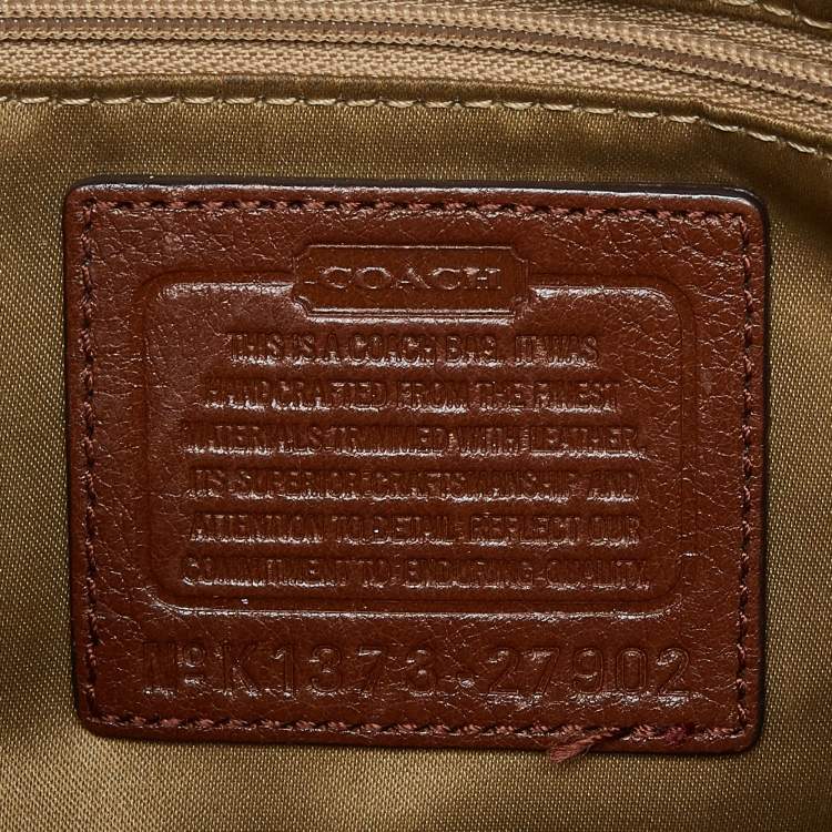Pre Owned Coach Beige/Brown Coach Op Art Canvas and Leather Madison Phoebe Shoulder Bag