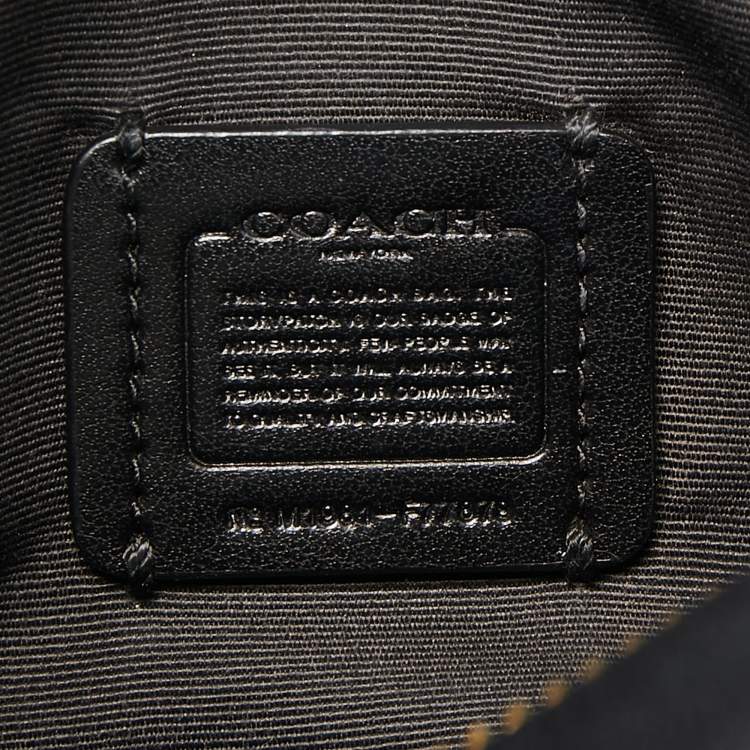 Pre Owned Coach Brown/Black Signature Coated Canvas and Leather Bennett Crossbody Bag