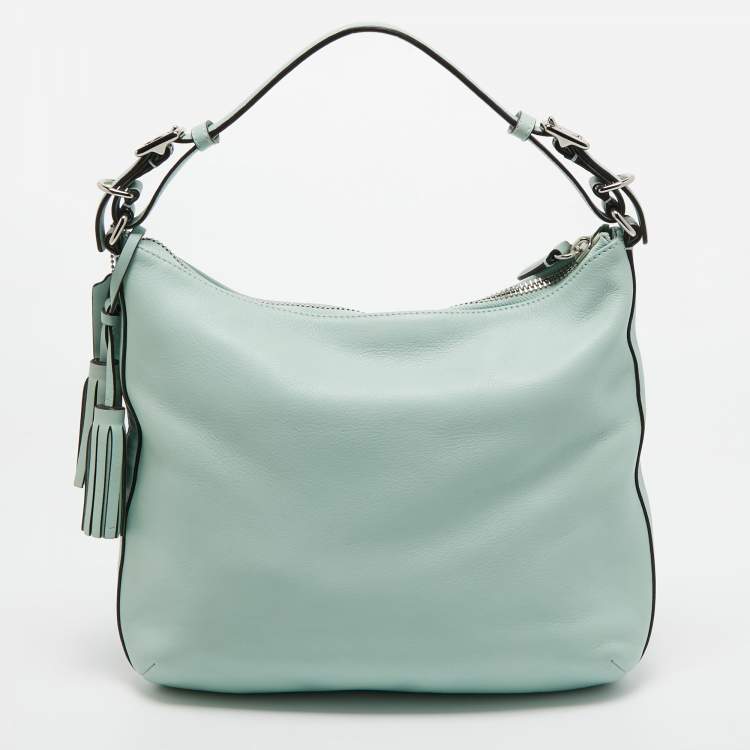 Pre Owned Coach Mint Green Leather Legacy Courtney Hobo