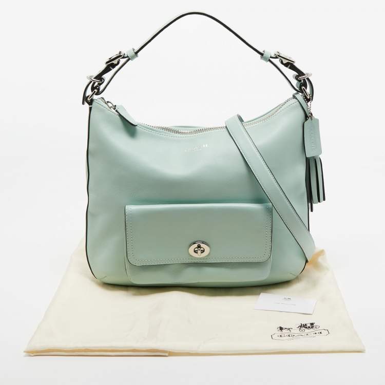Pre Owned Coach Mint Green Leather Legacy Courtney Hobo