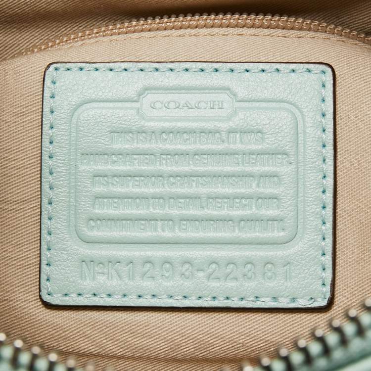Pre Owned Coach Mint Green Leather Legacy Courtney Hobo