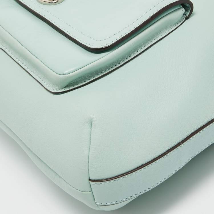 Pre Owned Coach Mint Green Leather Legacy Courtney Hobo
