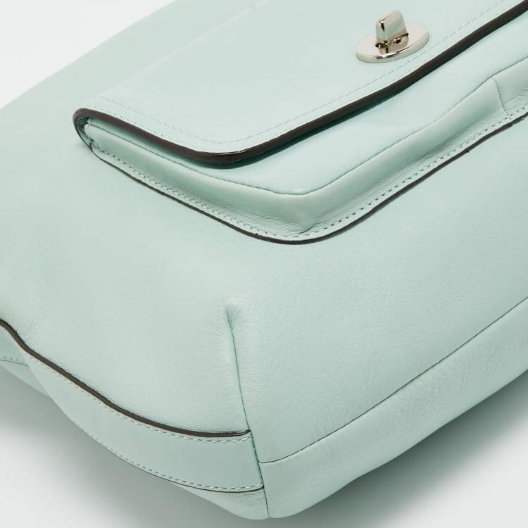 Pre Owned Coach Mint Green Leather Legacy Courtney Hobo