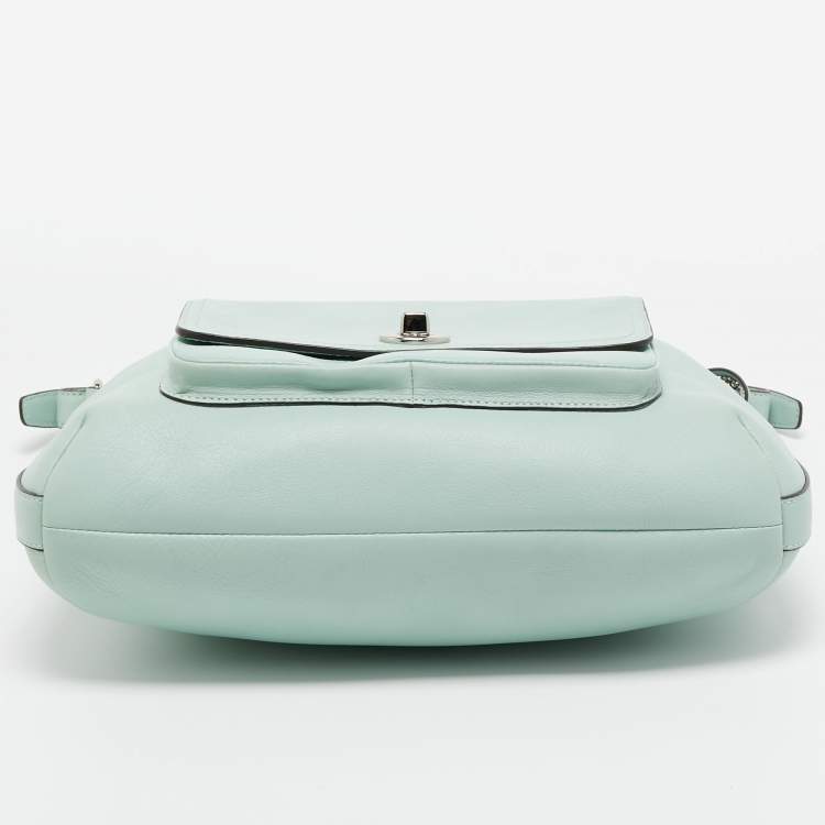Pre Owned Coach Mint Green Leather Legacy Courtney Hobo