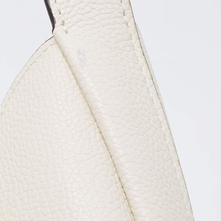 Pre Owned Coach Off White Leather Hadley Hobo