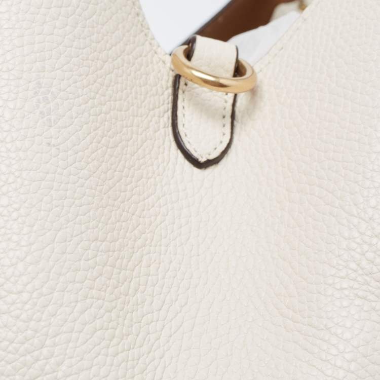 Pre Owned Coach Off White Leather Hadley Hobo