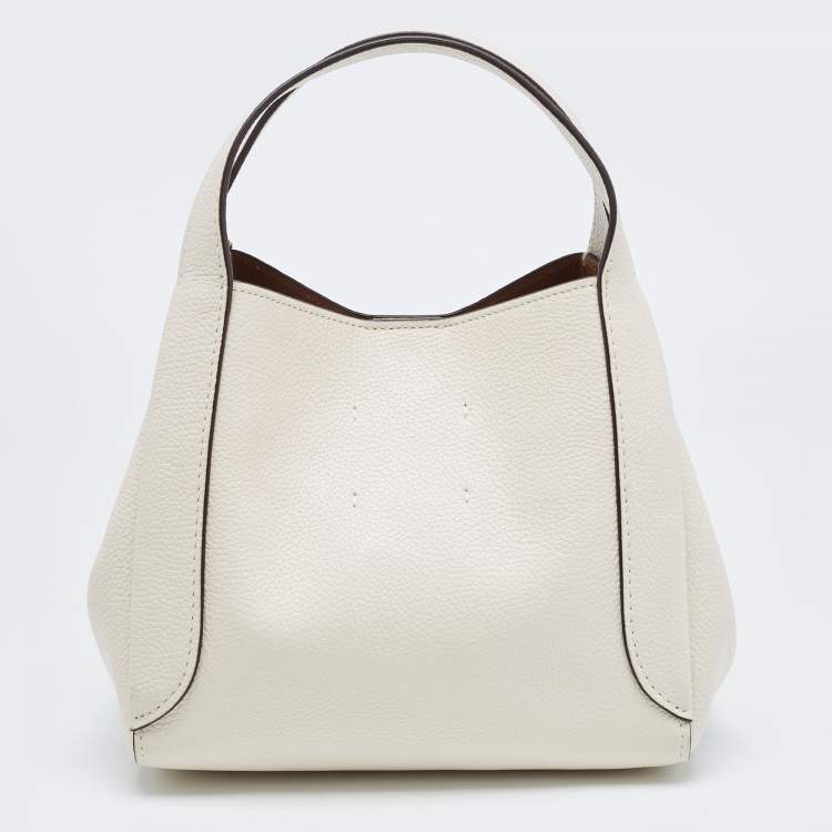 Pre Owned Coach Off White Leather Hadley Hobo