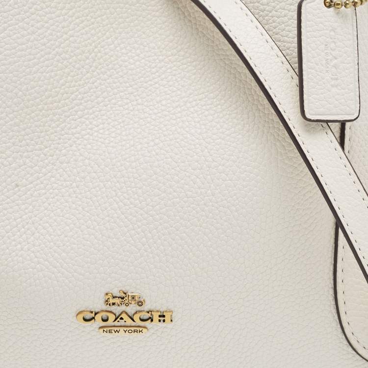 Pre Owned Coach Off White Leather Hadley Hobo