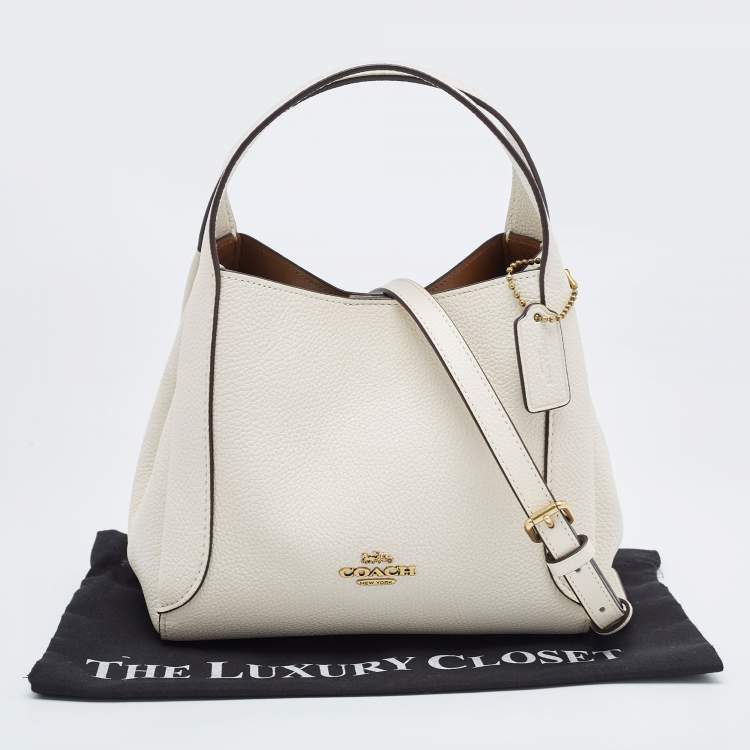Pre Owned Coach Off White Leather Hadley Hobo