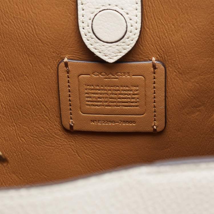 Pre Owned Coach Off White Leather Hadley Hobo