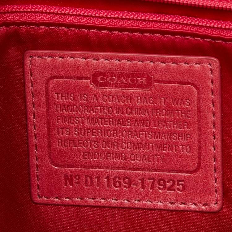 Pre Owned Coach Coral Pink Leather Poppy Flap Shoulder Bag