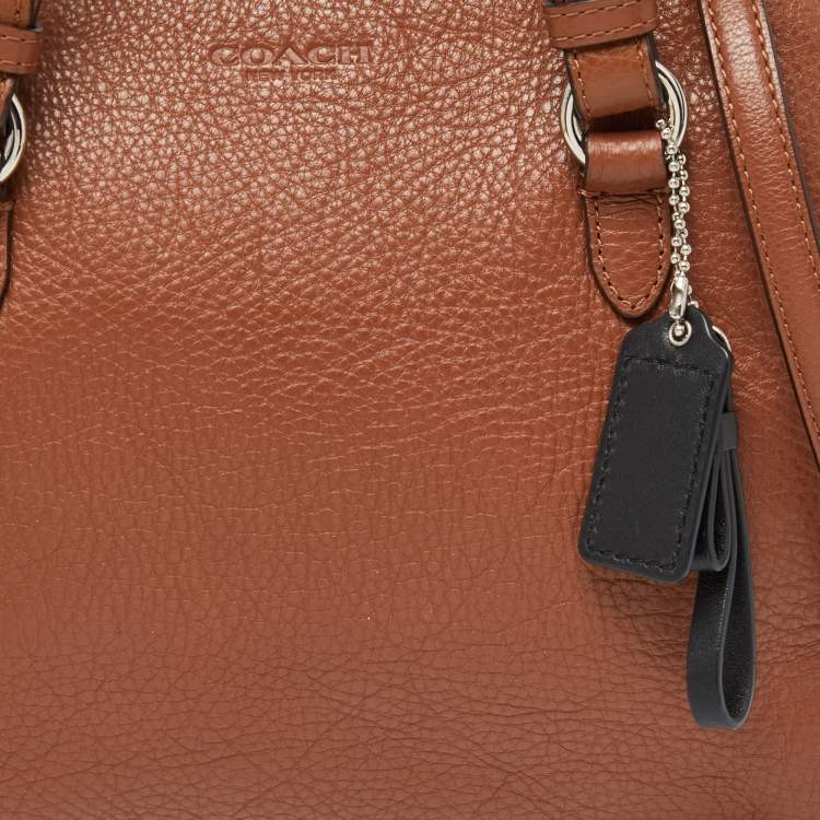 مملوكة مسبقًا Coach Brown Leather Zip Carryall Satchel