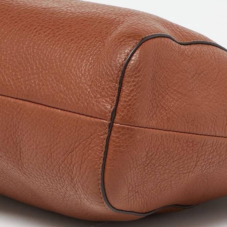 مملوكة مسبقًا Coach Brown Leather Zip Carryall Satchel