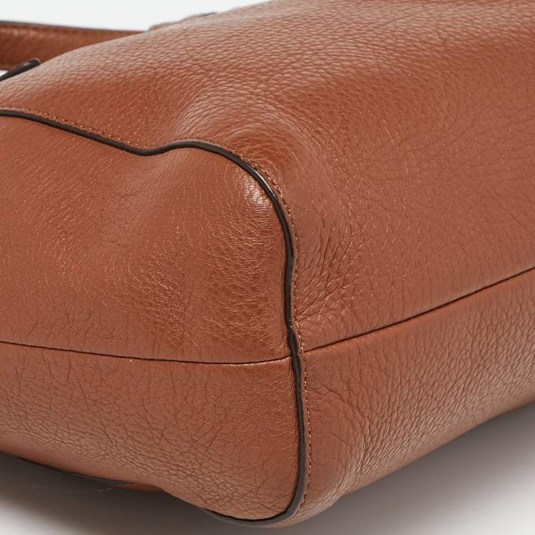 مملوكة مسبقًا Coach Brown Leather Zip Carryall Satchel