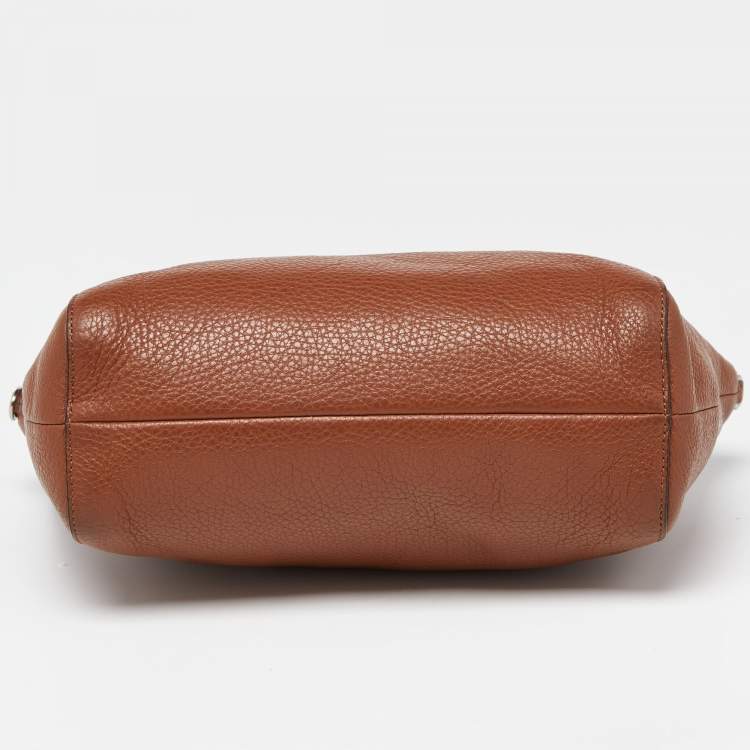 مملوكة مسبقًا Coach Brown Leather Zip Carryall Satchel