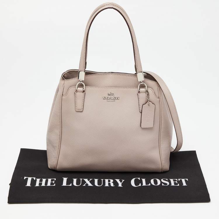 Pre Owned Coach Beige Leather Minetta Satchel