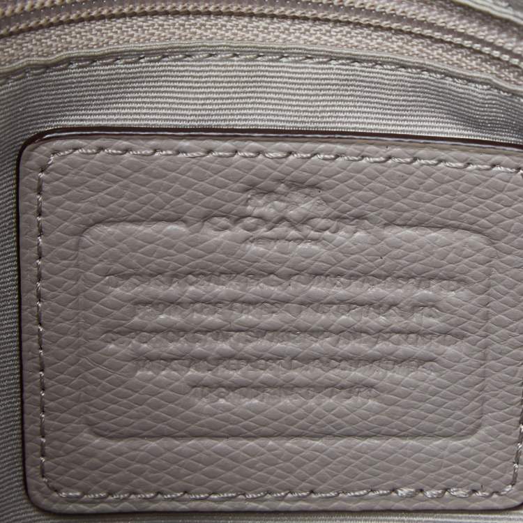 Pre Owned Coach Beige Leather Minetta Satchel