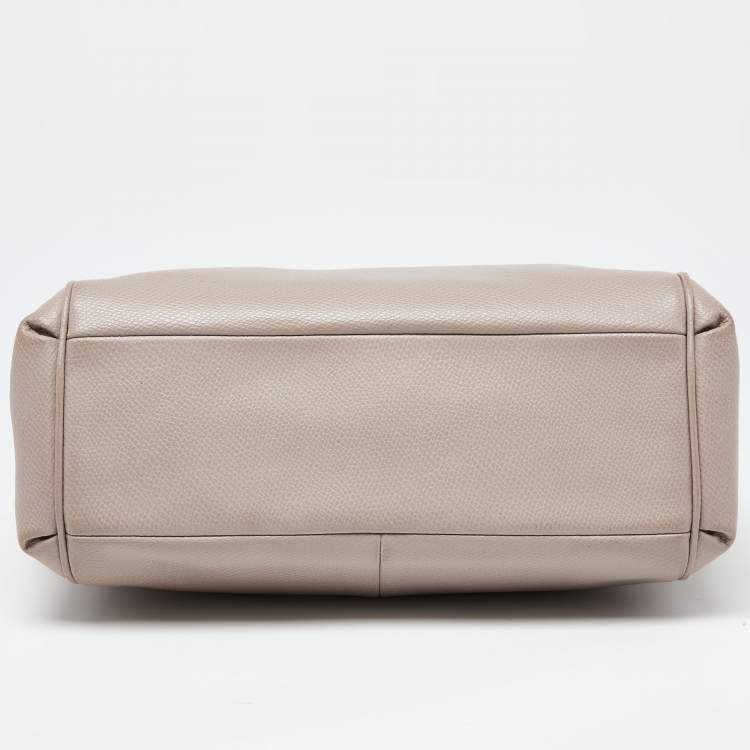 Pre Owned Coach Beige Leather Minetta Satchel