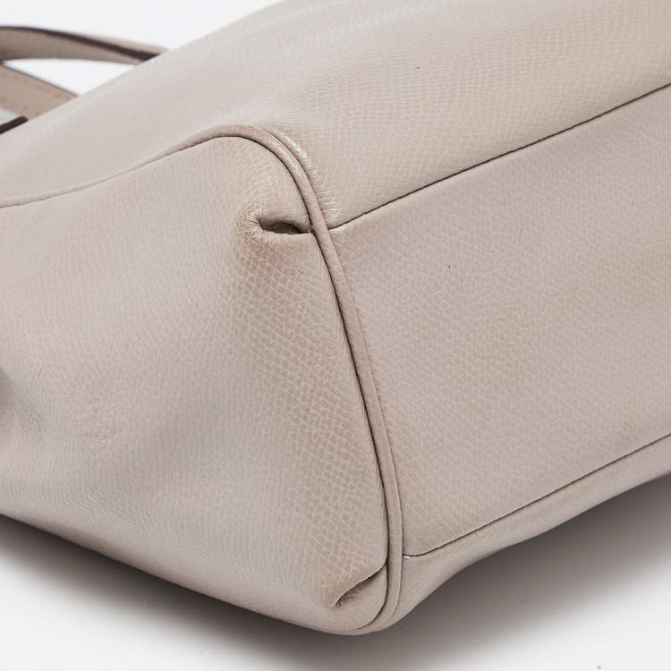 Pre Owned Coach Beige Leather Minetta Satchel