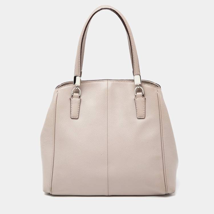 Pre Owned Coach Beige Leather Minetta Satchel