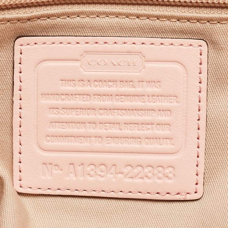 Pre Owned Coach Blush Pink Leather Legacy Romy Top Handle Bag 