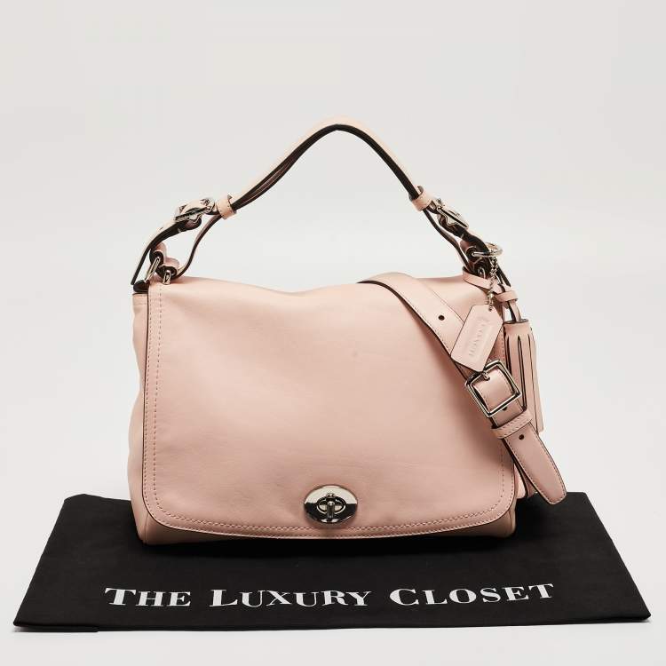 Pre Owned Coach Blush Pink Leather Legacy Romy Top Handle Bag 