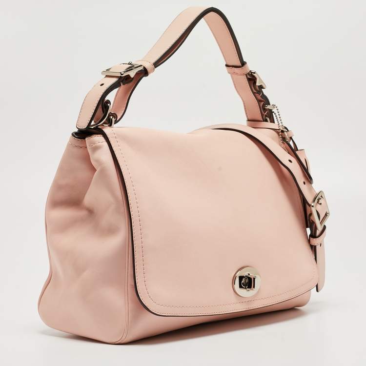 Pre Owned Coach Blush Pink Leather Legacy Romy Top Handle Bag 