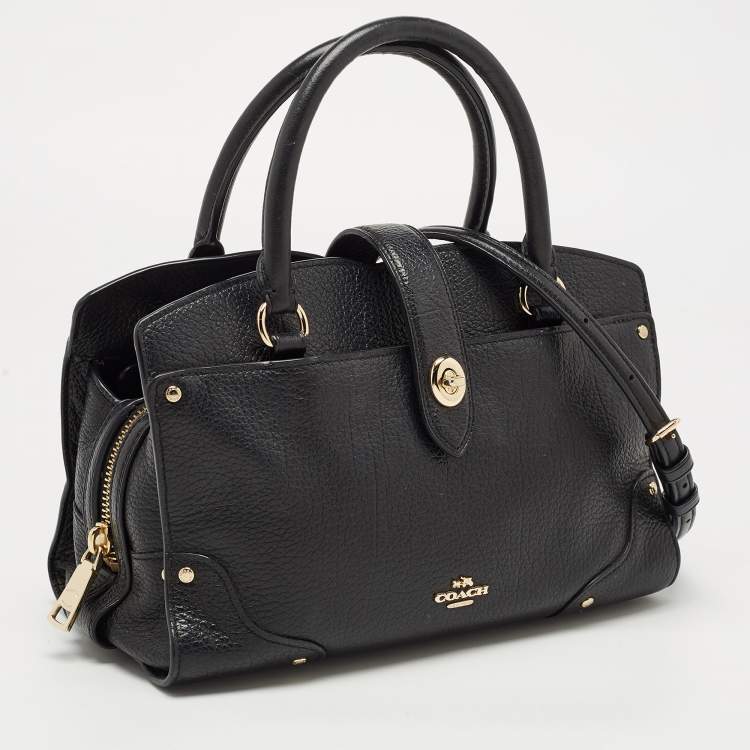 Pre Owned Coach Black Leather Mercer 24 Satchel