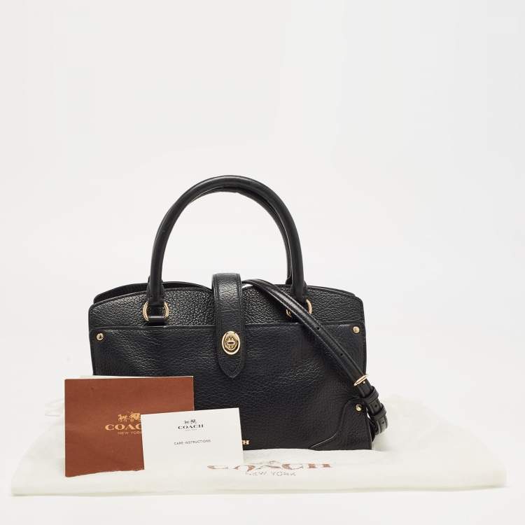 Pre Owned Coach Black Leather Mercer 24 Satchel
