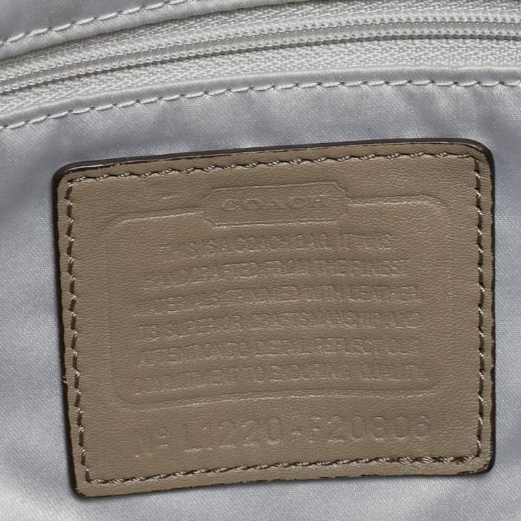 Pre Owned Coach Multicolor Signature Satin and Leather Hobo