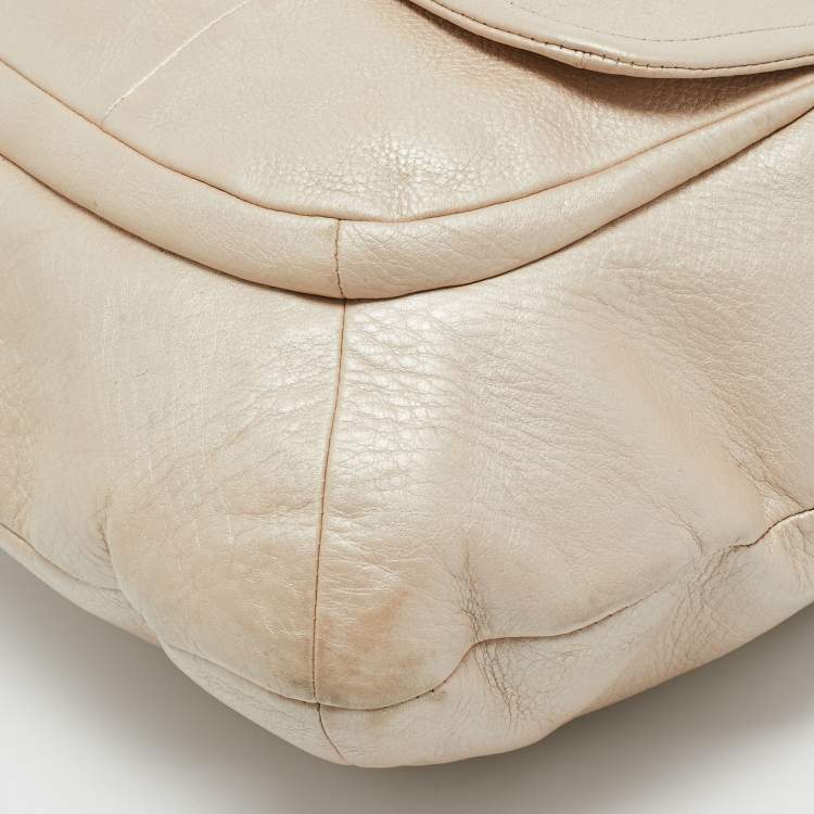 Pre Owned Coach Ivory Leather Kristin Hobo