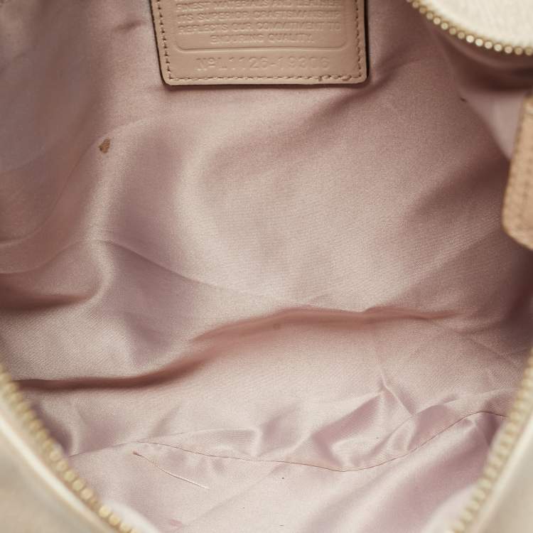 Pre Owned Coach Ivory Leather Kristin Hobo