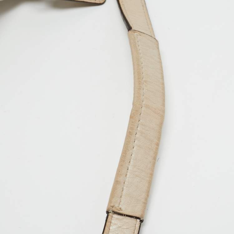 Pre Owned Coach Ivory Leather Kristin Hobo