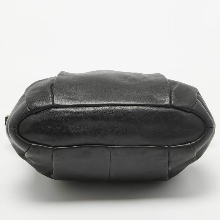 Pre Owned Coach Black Leather Sophia Madison Tote