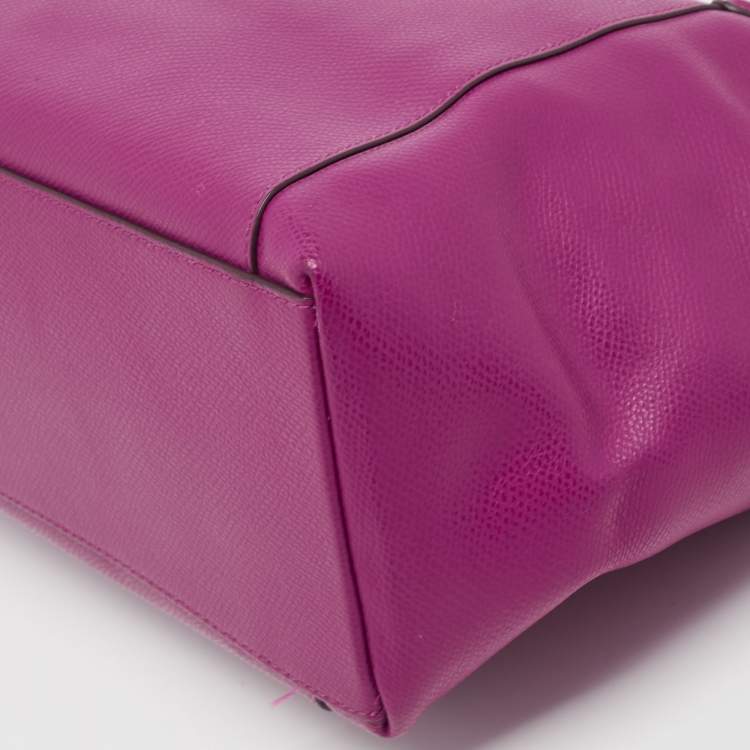 Pre Owned Coach Magenta Leather Ava Tote